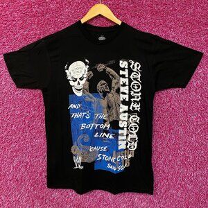 WWE Stone Cold Steve Austin And That's The Bottom Line T-Shirt Large